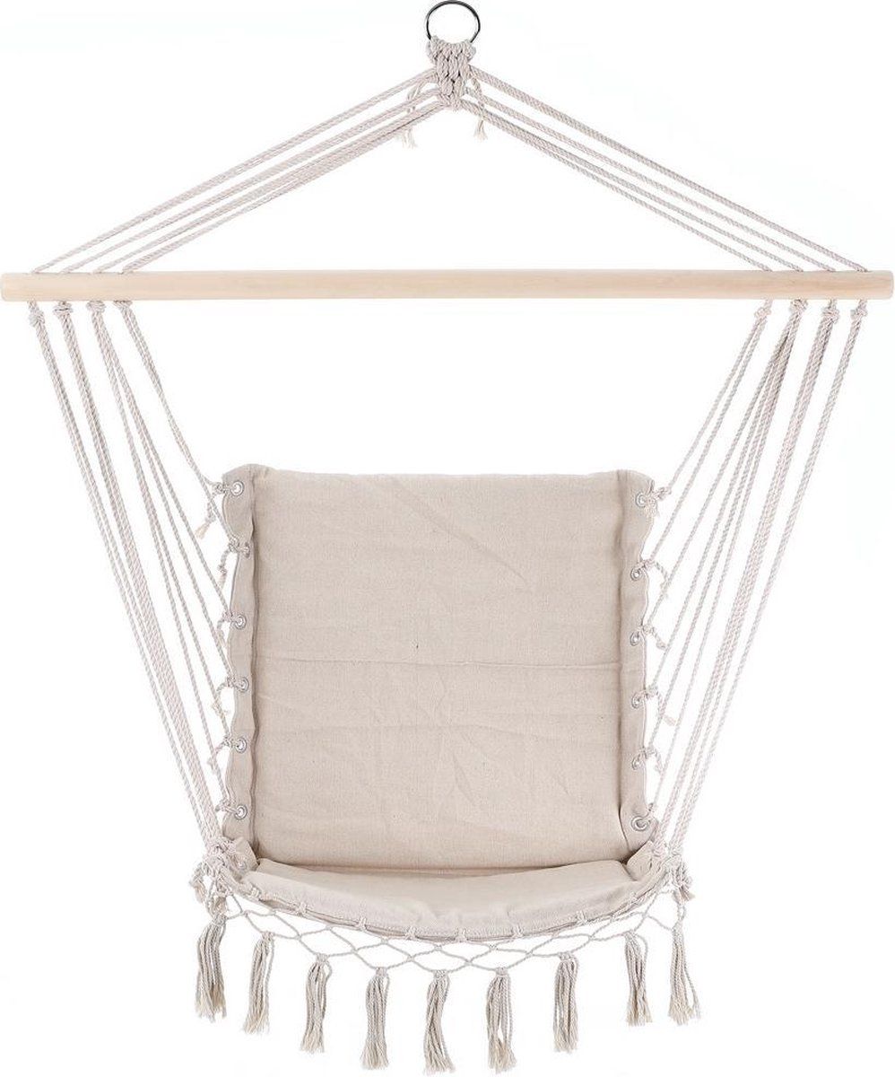 Detex Hangstoel Crème 55x100cm met franjes