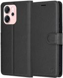 Techsuit Hoesje geschikt voor Oppo Reno14 F/FS - Leather Folio Book Wallet Case - Zwart