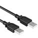 Allteq USB A kabel - USB 2.0 Kabel - USB A Male naar USB A male - 3 meter - Zwart