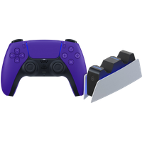 Sony PlayStation 5 DualSense Wireless Controller - Galactic Purple + BlueBuilt Charging Station