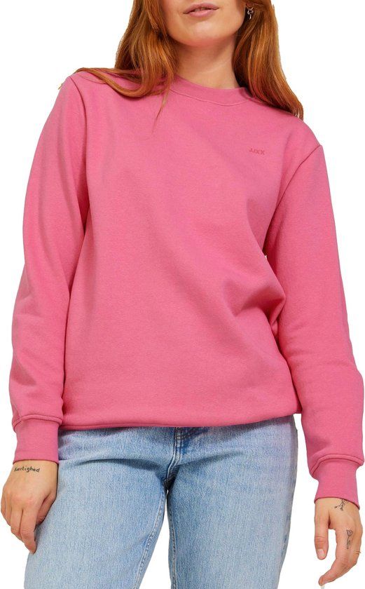 JJXX Abbie LS Relaxed Every Brushed Crew Trui - Roze - Maat L
