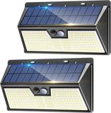 Wan GmbH Lampes solaires super lumineuses pour extérieur avec détecteur de mouvement - 2 pièces, étanche et avec 3 modes