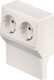 OBO Bettermann SL 2GT2050 cws Inzetstuk voor stopcontact voor Accessoires voor elektroplintsysteem Crème-wit 1 stuk(s)