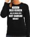 Bellatio Decorations Shoppartners Bv Zwarte foute Kersttrui / sweater - Kerst is blij kijken / kut cadeau - dames - Kerstkleding / Christmas outfit M