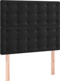 VidaXL Hoofdeind & Voeteind Zwart 80x5x118/128 cm Fluweel