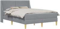 vidaXL Bedframe met matras met hoofdeinde Polyester