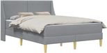 vidaXL Bedframe met matras met hoofdeinde Polyester