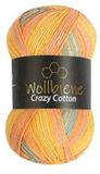 Wollbiene 5 Bollen Crazy Cotton Haak en Breigaren Acryl/Katoen Kleur Grijs Oranje Geel/5030