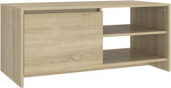 vidaXL Salontafel 102x50x45 cm Bewerkt Hout Sonoma Eikenkleurig