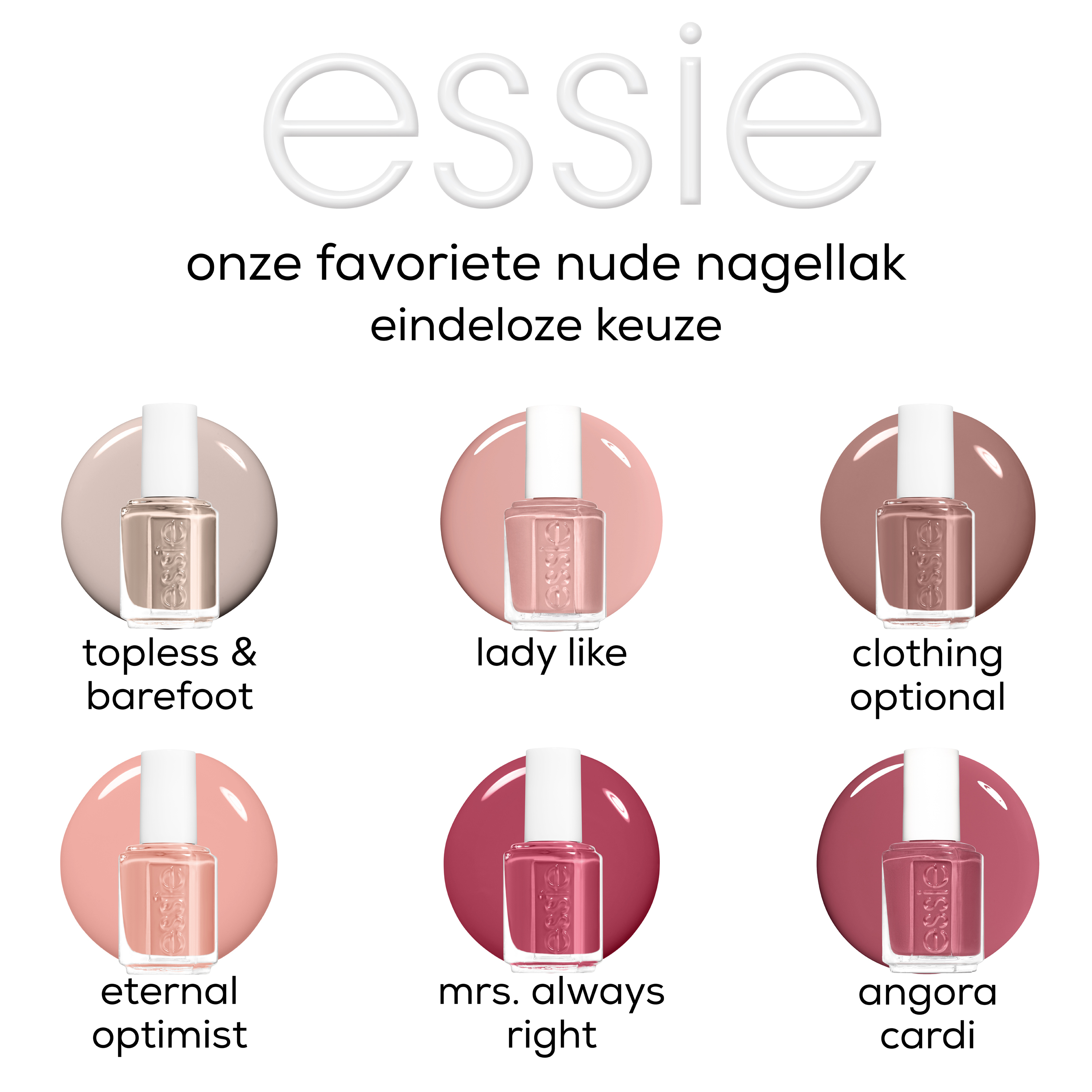 Essie original - 413 mrs. always-right - nude - glanzende nagellak - 13,5 ml