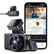 VANTRUE E2 Dual 1944P Dash Cam Auto 5GHz WiFi GPS, Draadloze en Spraakgestuurde Dash Cam Voor Achter, WDR Nachtzicht Buffer Parkeermodus Auto Camera, 2,45 Inch 320° Loop Recording G-sensor, max. 512GB