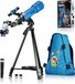 Bresser Junior Telescope - 70/400 - Sterrenkijker voor kinderen - Blauw - Met rugtas en accessoires