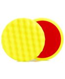 ALCLEAR 5613530M schuurpad, auto polijstsponzen, medium gegolfd, diameter: 135 x 25 mm, geel, set van 2