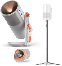 XGIMI MoGo 4 Draagbare Smart-projector met Creatieve Sunset Filter en PowerBase Stand - Grijs