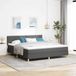 Maison Exclusive - Lit boxspring avec coussins, gris foncé, 180 x 200 cm, rembourré