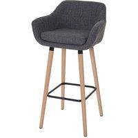 Barkruk Malmö T381, barkruk counterkruk MVG-gecertificeerd ~ textiel, grijs