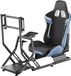 Wiltec Race-simulator, siège de course 71 x 136 x 108 cm, simulateur de voiture adapté aux utilisateurs jusqu'à 100 kg, simracing avec support de moniteur, simulateur de course avec points de fixation pour volant, levier de vitesses et pédales