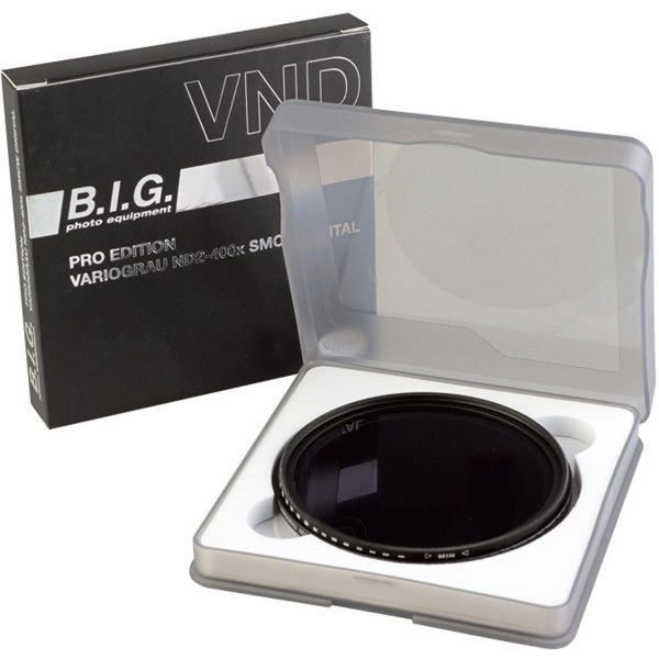 B.I.G. 55mm ND2 Camera Lens Filter - Black - ND Filter - Scratch Resistant - Water Repellent