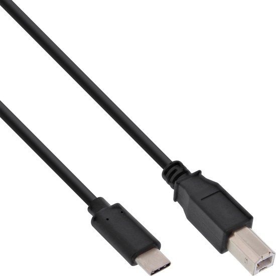 InLine USB-C naar USB-C kabel - USB2.0 - 5 meter - zwart