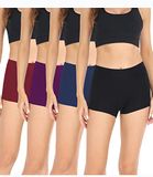 Wirarpa Boyshort voor dames, slipje voor dames, veiligheidsboxer, anti-schurend katoen, ondergoed met 100% katoenen kruis, verpakking van 4 stuks