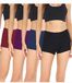 Wirarpa Boyshort voor dames, slipje voor dames, veiligheidsboxer, anti-schurend katoen, ondergoed met 100% katoenen kruis, verpakking van 4 stuks