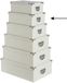 5Five Opbergdoos/box - 2x - ivoor wit - L32 x B21.5 x H12 cm - Stevig karton - Crocobox