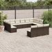 Maison Exclusive - Ensemble de jardin, 13 pièces, avec coussins, marron, en polyrotin