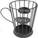 Panier de rangement pour dosettes de café sans marque, Métal, Noir, Rond