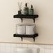 Furinno Tanna 15 inch wandgemonteerde badkamer drijvende display planken, tabak eiken, set van 2