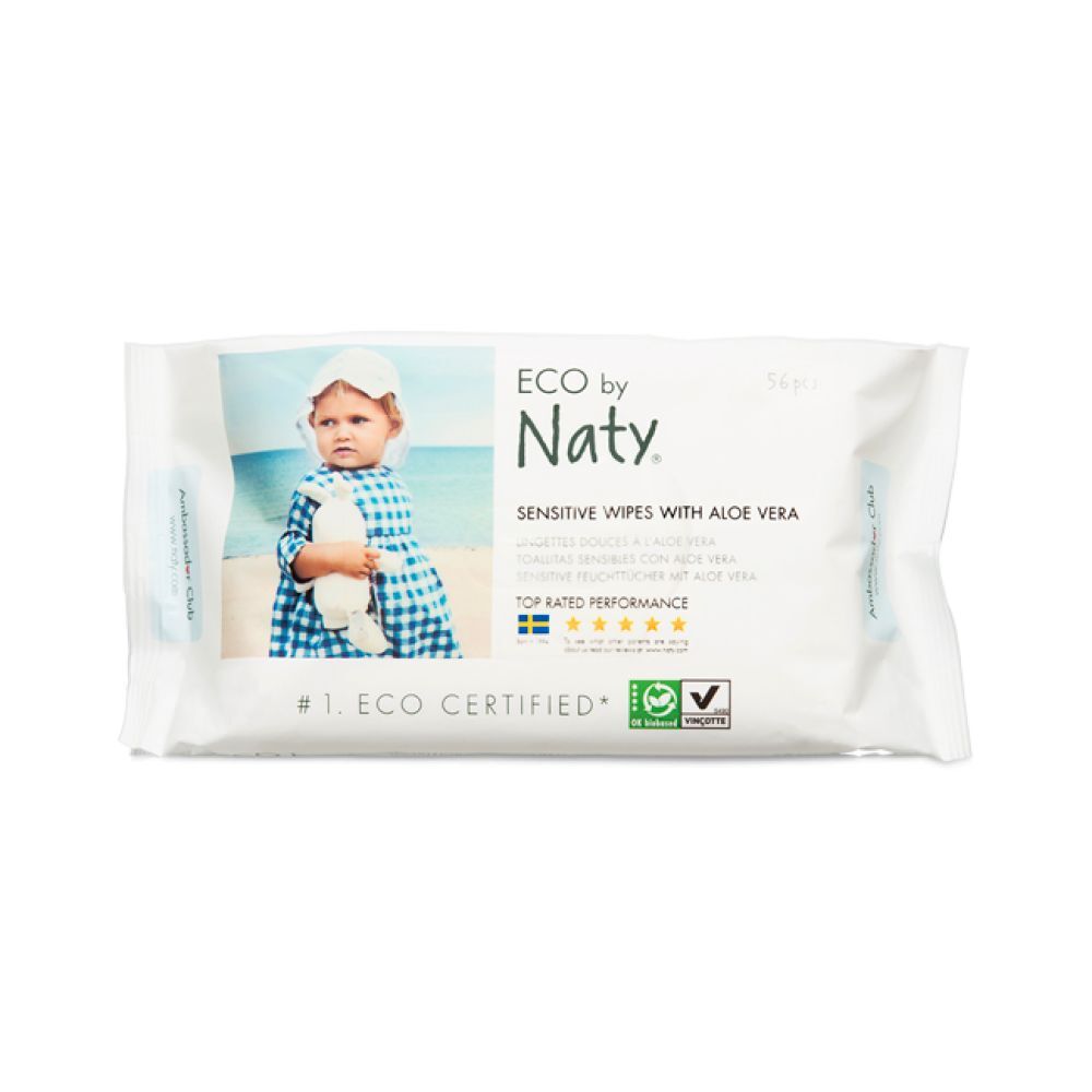 Naty Baby Doekjes Sensitive Aloe 56 stuks