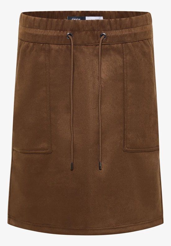 Cecil Vrouwen suede rok mokka karamel XL