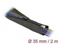 Delock Gaine tressée avec fermeture éclair résistant à la chaleur 2 m x 35 mm noir