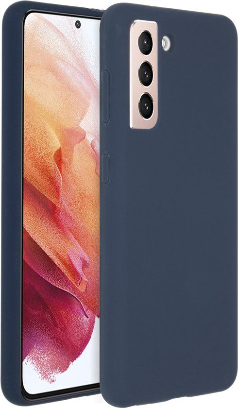Accezz Liquid Silicone Backcover - Donkerblauw voor Samsung Galaxy S21