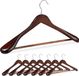 Merkloos Relaxdays houten kledinghangers - set van 8 - brede schouders - 45 cm breed - bruin