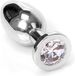 O-Products BV Bouchon anal en acier inoxydable avec cristal transparent - moyen