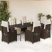 Maison Exclusive - Ensemble de jardin, 7 pièces, avec coussins, marron, en polyrotin tressé