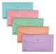 Favorit Enveloppen met knoop, pastel, DL, polypropyleen, mat, 30 stuks, verschillende kleuren