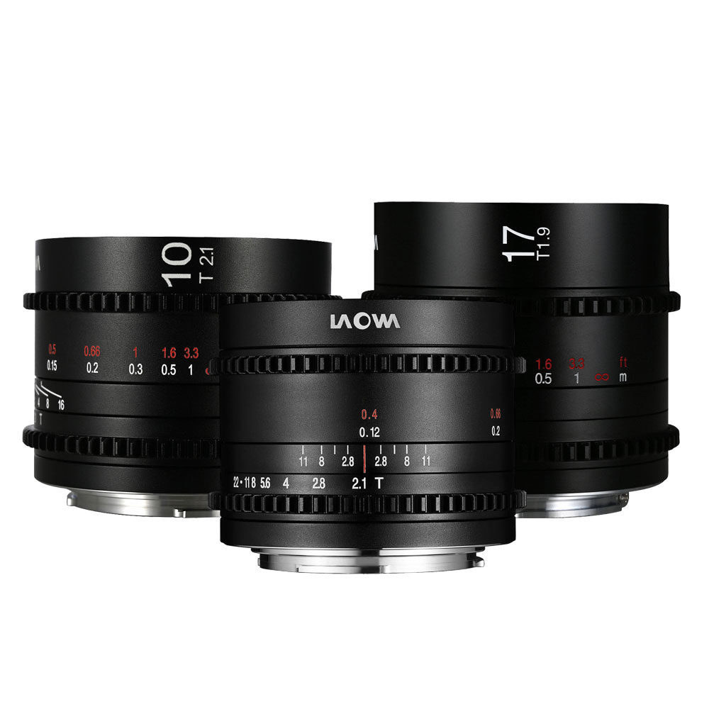 Laowa MFT Cine Prime 3-Lens Bundel 7.5mm + 10mm + 17mm