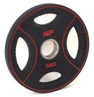 Muscle Power Panda Muscle Power PU 4-Grip Halterschijf - 50 mm - 5 kg