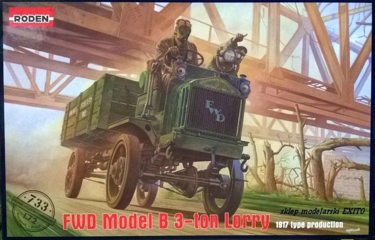 Roden 733 - modelbouwset FWD Model B 3 ton Lorry