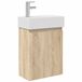 vidaXL Meuble de salle de bain avec robinet Sonoma Chêne 45,5 x 22,5 x 84 cm