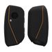 kwmobile coque de clé de voiture pour BMW 4 boutons X7 X1 U11 iX ix1 Série 7 G07 I7 coque de clé de voiture - Coque de clé de voiture en silicone - Étui de clé de voiture avec nid d'abeille - Étui de clé en noir / orange