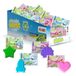 INKEE Bath Fizzer Bruisbommen verrijkt met amandelolie, 4 verschillende vormen, kleuren en geuren, 40 stuks