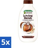 Garnier Loving Blends Shampoo Kokosmelk & Macadamia voor normaal tot droog haar - 5 x 300 ml