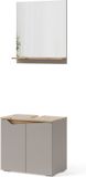Vicco Meuble de salle de bain Marelle, Gris/Chêne artisanal, 2 pièces