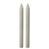 Set Doriche Set van 8 decoratieve kaarsen, taupe, 8 uur brandduur, 2,2 cm diameter, 25 cm hoogte