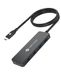 NOVOO USB C HUB - Slanke Adapter Met 600mm Verlengde Kabel, 4 Snelle USB 3.0-Poorten, 5 Gbps Gegevensoverdracht, 5V/2A Zelfvoeding Voor MacBook Air Pro, iPad Pro, DELL, HP