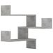 VidaXL Hoekwandschappen 2 st 40x40x50 cm bewerkt hout betongrijs