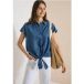 Chemise en jean avec épaules tombantes