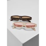 Urban Classics Lefkada 2Pack Zonnebril Bruin/Creme